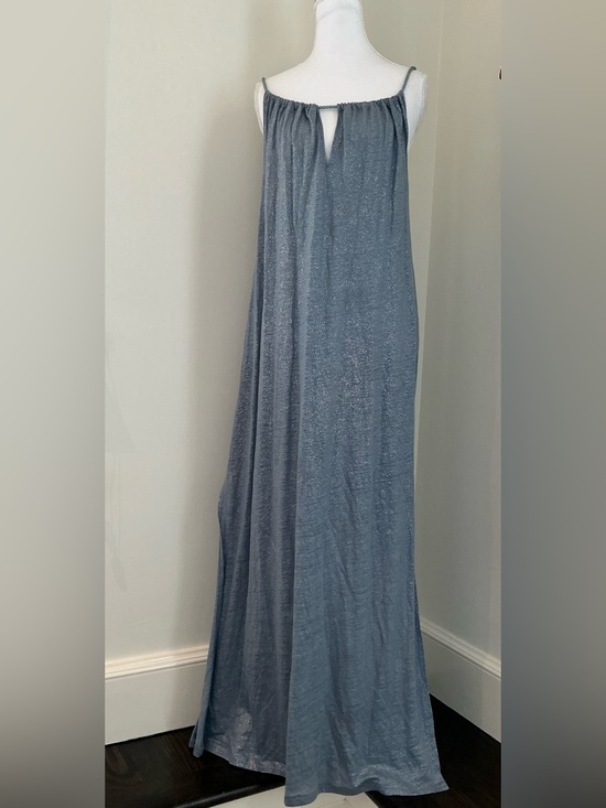 Lazul Dresses & Skirts - LAZUL Shimmery Blue Maxi Dress with Braided Straps